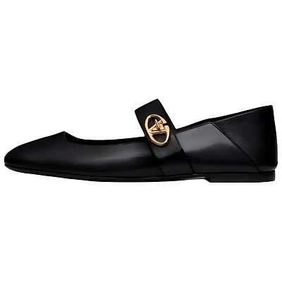 Valentino VLogo Locker Square Toe Ballerina Shoes Women's