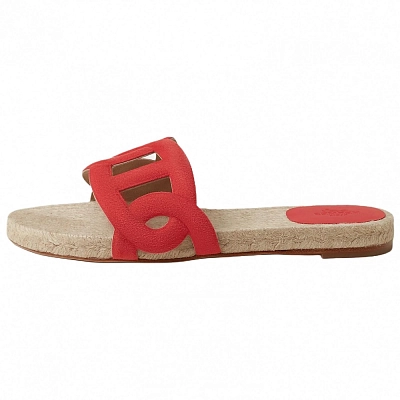 HERMES Famosa Slide Slippers Women's Red