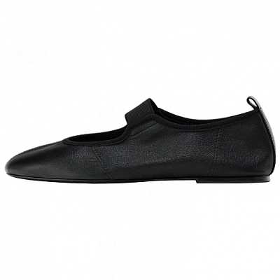 ZARA Flat Mary Jane Shoes 0.5cm Women's Black