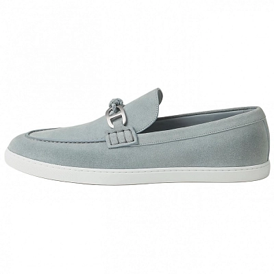 HERMES Ignacio Loafers Men's Light Blue