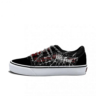 Vans Ward Abrasion Resistant Low top Skateboard Shoes Women's Black White