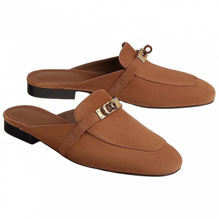 HERMES Closed Toe Slippers Women's Brown купить в интернет-магазине Yoocart с быстрой доставкой по России.