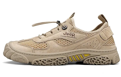 Jeep Low Top Casual Shoes Men's Sand