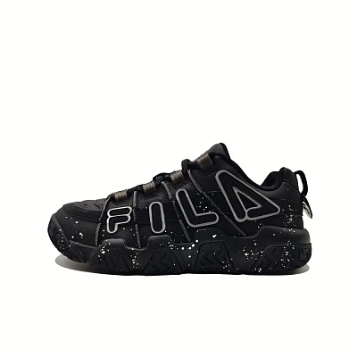 FILA FUSION Slip Resistant Abrasion Resistant Low top Vintage Basketball Shoes Men's Black