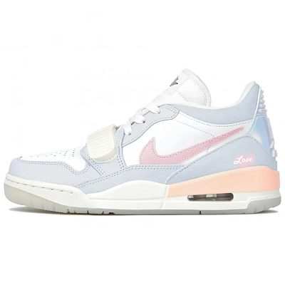 Jordan Legacy 312 Anti Slip Wear Resistant Mid Top Vintage Basketball Shoes Unisex Gray