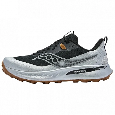 Saucony Peregrine Falcon 15 Abrasion Resistant Low Top Running Shoes Men's Black
