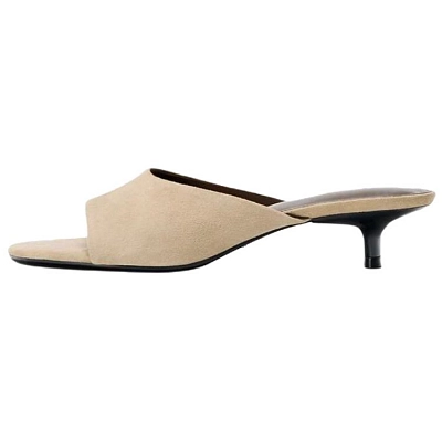 ZARA Abrasion Resistant Slide Slippers Women's Beige