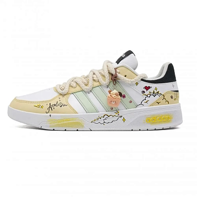 Adidas Neo Courtbeat Sweet Cloud Notebook Cushioning Low top Skateboard Shoes Unisex Yellow White