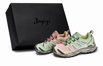 SALOMON XA PRO 3D Outdoor Shoes Unisex Low top Pink/Green/Brown