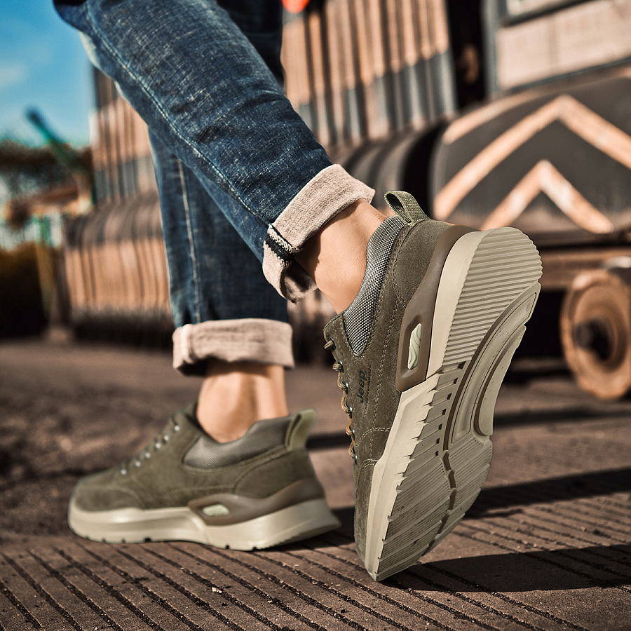 Jeep Low Top Outdoor Shoes Men's Khaki купить в интернет-магазине Yoocart с быстрой доставкой по России.