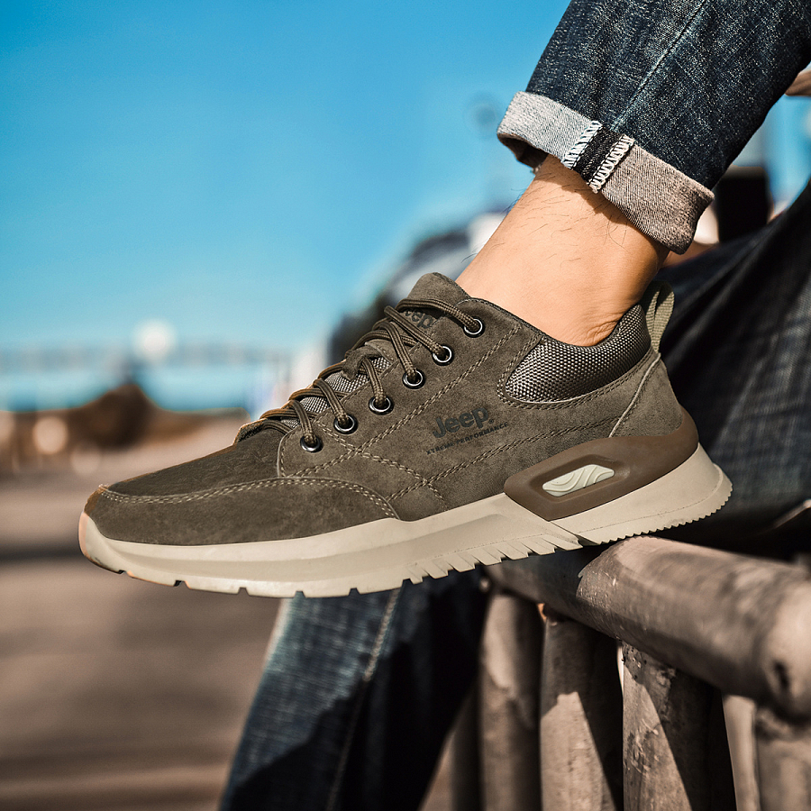 Jeep Low Top Outdoor Shoes Men's Khaki купить в интернет-магазине Yoocart с быстрой доставкой по России.