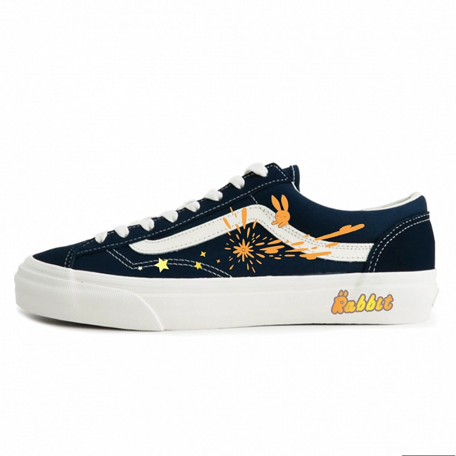 Vans Style 36 Orange Star Bunny Cushioning, Wear Resistant Low top Skateboard Shoes Unisex Blue White купить в интернет-магазине Yoocart с быстрой доставкой по России.