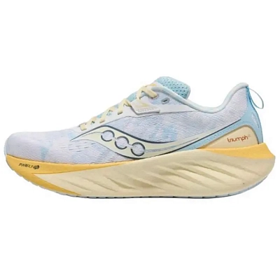 Saucony TRIUMPH Victory 22 Cushioning And Abrasion Resistant Coverage Low top Running Shoes Unisex Blue Yellow