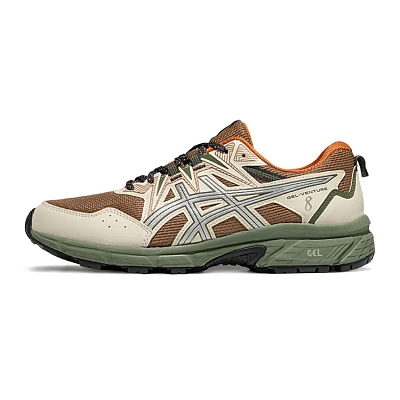 Asics Gel Venture 8 Slip Resistant Shock Absorbers Low top Running Shoes Men's Brown Gray