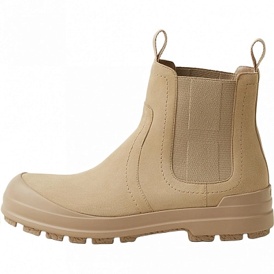 HERMES Kobes Short Chelsea Boots 3.5cm Women's Beige