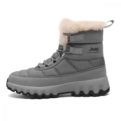 Jeep Knee High Snow Boots Unisex Gray