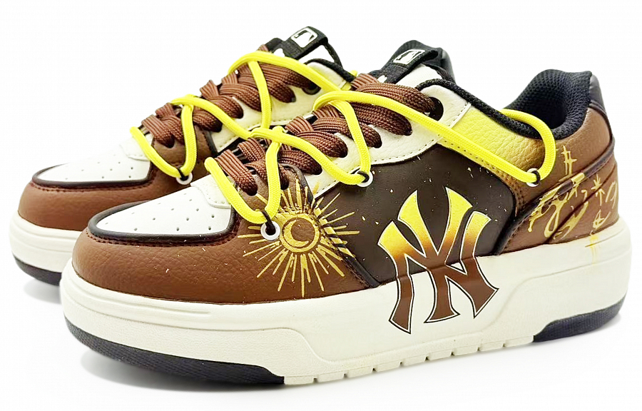 MLB Chunky Liner Abrasion Resistant Low top Skateboard Shoes Unisex Brown купить в интернет-магазине Yoocart с быстрой доставкой по России.
