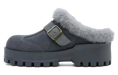 Dickies Rubber Sole Quiet Abrasion-Resistant Slip-Resistant Antibacterial Massage Wrap-toe Slippers Women's Gray