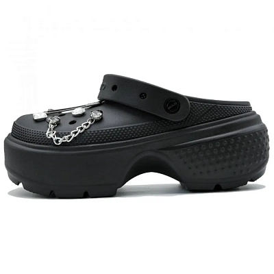 Crocs Stomp Gender Pins Clogs Unisex Black