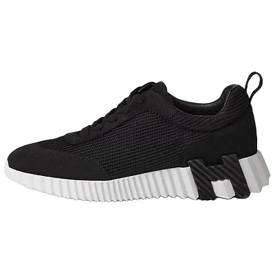 HERMES Bouncing Low Top Casual Shoes Women's Black