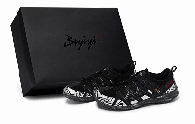 Ecco 811 Manufacturing, Melting Pulse, Special Shoe Box Low top Casual Shoes Men's Black Silver Red