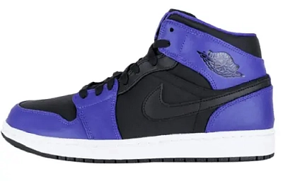 Jordan 1 Mid Black Dark Concord 2014