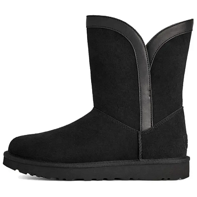UGG Classic Novelty Short Mid Calf Snow Boots Women's Black