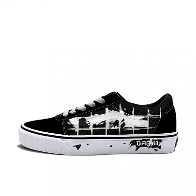 Vans Ward Abrasion Resistant Low top Skateboard Shoes Men's Black White