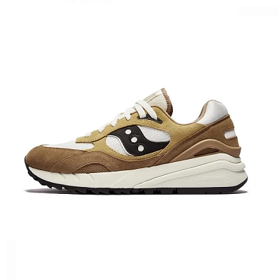 Saucony Low-Top Vintage Casual Shoes Unisex Brown Yellow