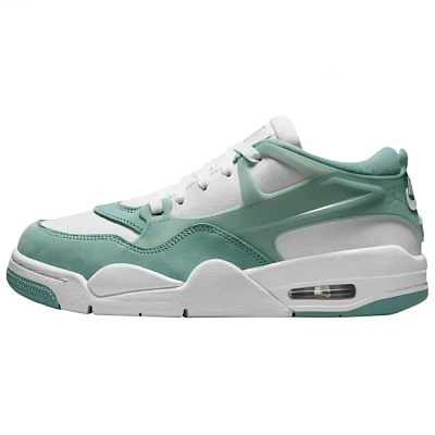 Jordan Air Jordan 4 Anti Slip Wear Resistant Low Top Vintage Basketball Shoes Women's White Green