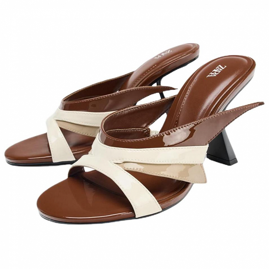 ZARA Slide Slippers Women's Brown купить в интернет-магазине Yoocart с быстрой доставкой по России.