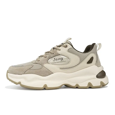 Jeep Abrasion Resistant Mid Top Casual Running Shoes Men's Sand