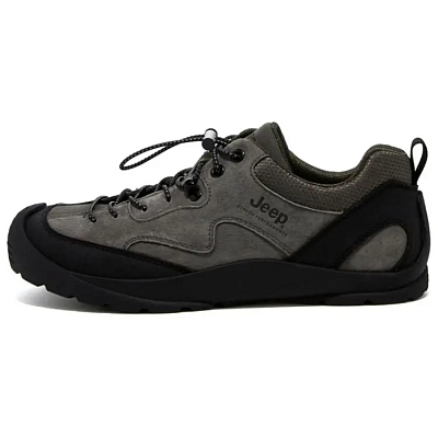 Jeep Abrasion Resistant Low Top Trekking Shoes Men's Carbon Gray
