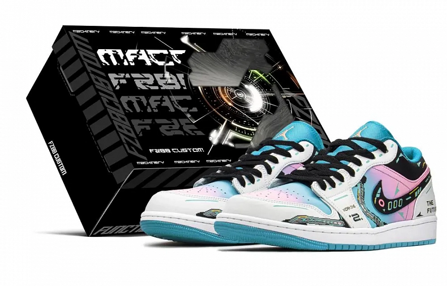 Jordan Air Jordan 1 Vintage Basketball Shoes Men's Mid top Blue/Pink купить в интернет-магазине Yoocart с быстрой доставкой по России.