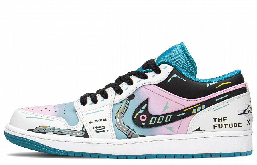 Jordan Air Jordan 1 Vintage Basketball Shoes Men's Mid top Blue/Pink купить в интернет-магазине Yoocart с быстрой доставкой по России.