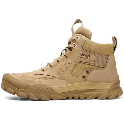 Jeep High Top Outdoor Shoes Men's Khaki
