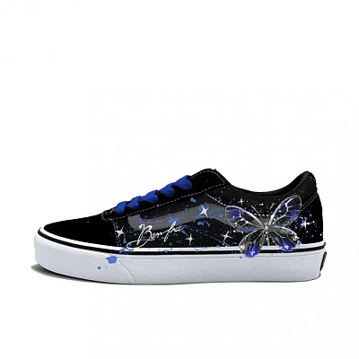 Vans Ward Abrasion Resistant Low top Skateboard Shoes Women's Blue