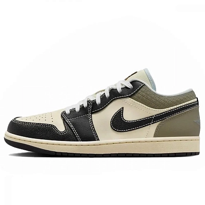 Jordan Air Jordan 1 Anti-Slip Wear-Resistant Low-Top Vintage Basketball Shoes Men's Black