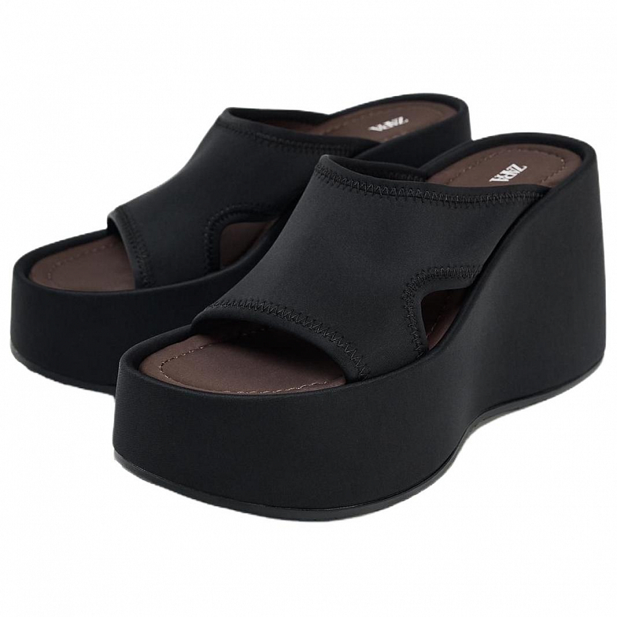 ZARA Abrasion Resistant Slide Slippers Women's Black купить в интернет-магазине Yoocart с быстрой доставкой по России.