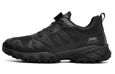 Jeep Lightweight And Wear-resistant Low-Top Outdoor Shoes Men's Black