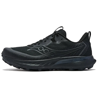 Saucony Peregrine Falcon 15 Shock Absorbers Slip Resistant Low Top Running Shoes Unisex Black