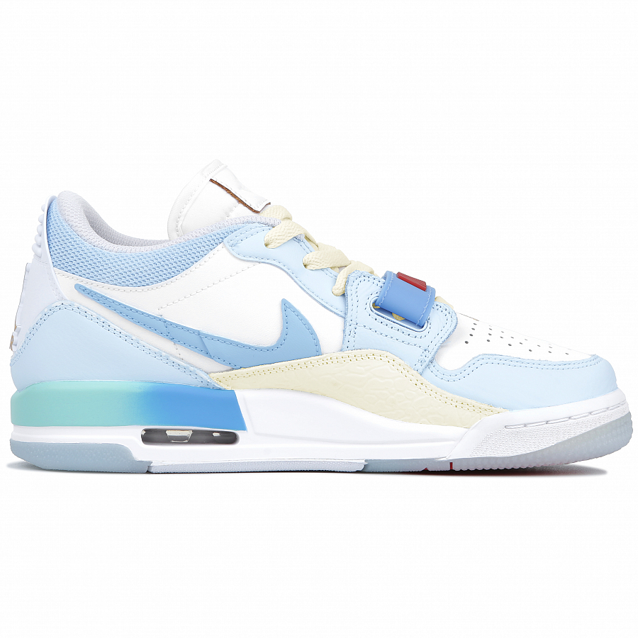 Jordan Legacy 312 Slip-Resistant Breathable Low-Top Vintage Basketball Shoes Women's White Blue купить в интернет-магазине Yoocart с быстрой доставкой по России.