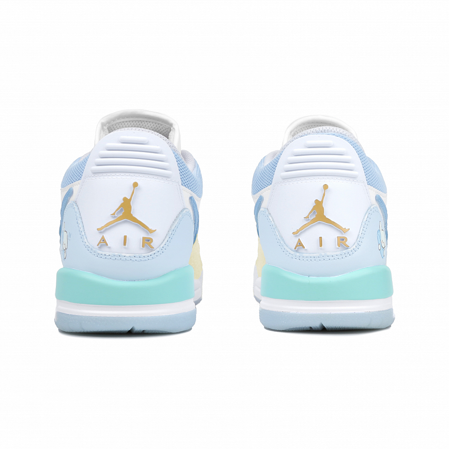 Jordan Legacy 312 Slip-Resistant Breathable Low-Top Vintage Basketball Shoes Women's White Blue купить в интернет-магазине Yoocart с быстрой доставкой по России.