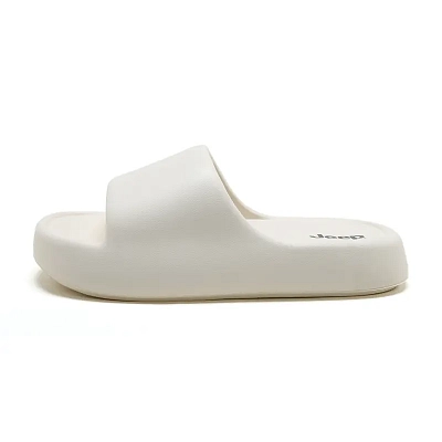 Jeep EVA Quick Dry Slide Slippers Men's Ecru