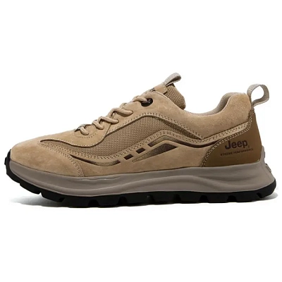 Jeep Wear-Resistant Low-Top Trekking Shoes Men's Sand Yellow