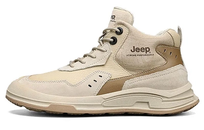 Jeep Abrasion Resistant Mid Top Casual Shoes Men's Sand