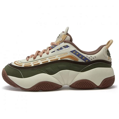 FILA FUSION FIRE Flame Shoes Low Top Vintage Basketball Shoes Women's Green