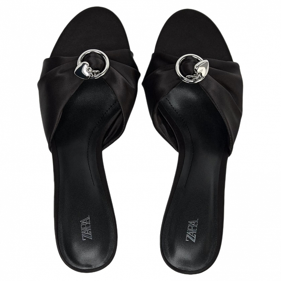 ZARA Slide Slippers Women's Black купить в интернет-магазине Yoocart с быстрой доставкой по России.