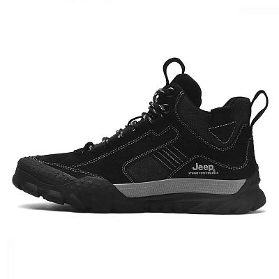 Jeep Mid Top Outdoor Shoes Men's Black