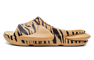 Jeep Slide Slippers Men's Tiger Print Brown